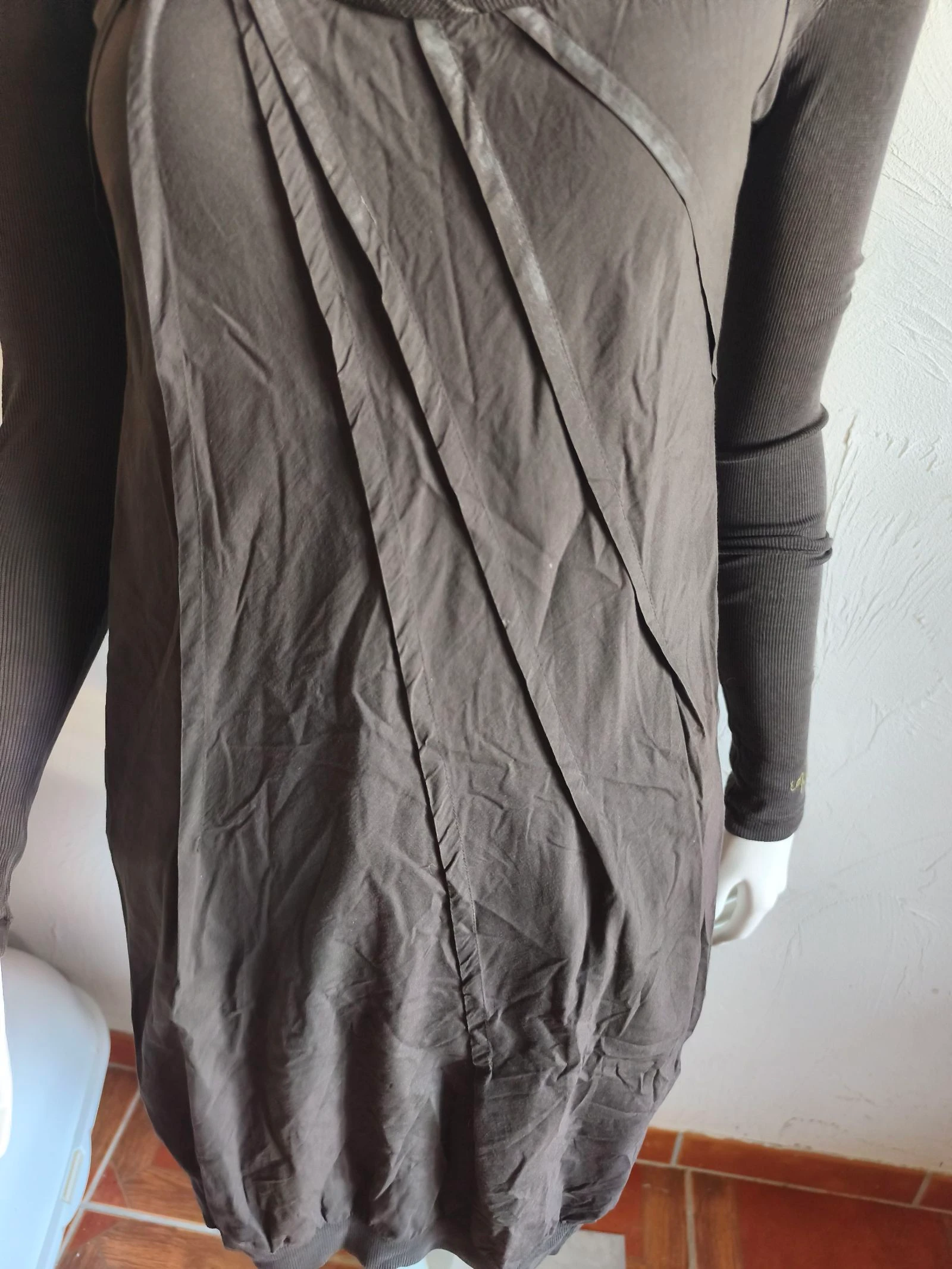 Vestido de dos materiales – photo 3